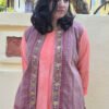 Kantha Stitch Semi Tussar Jacket with Pockets